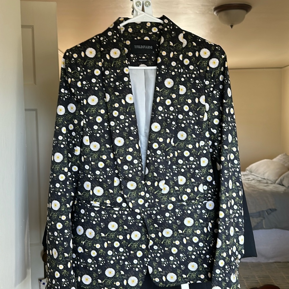 Wildfang Floral Tuxedo Blazer
